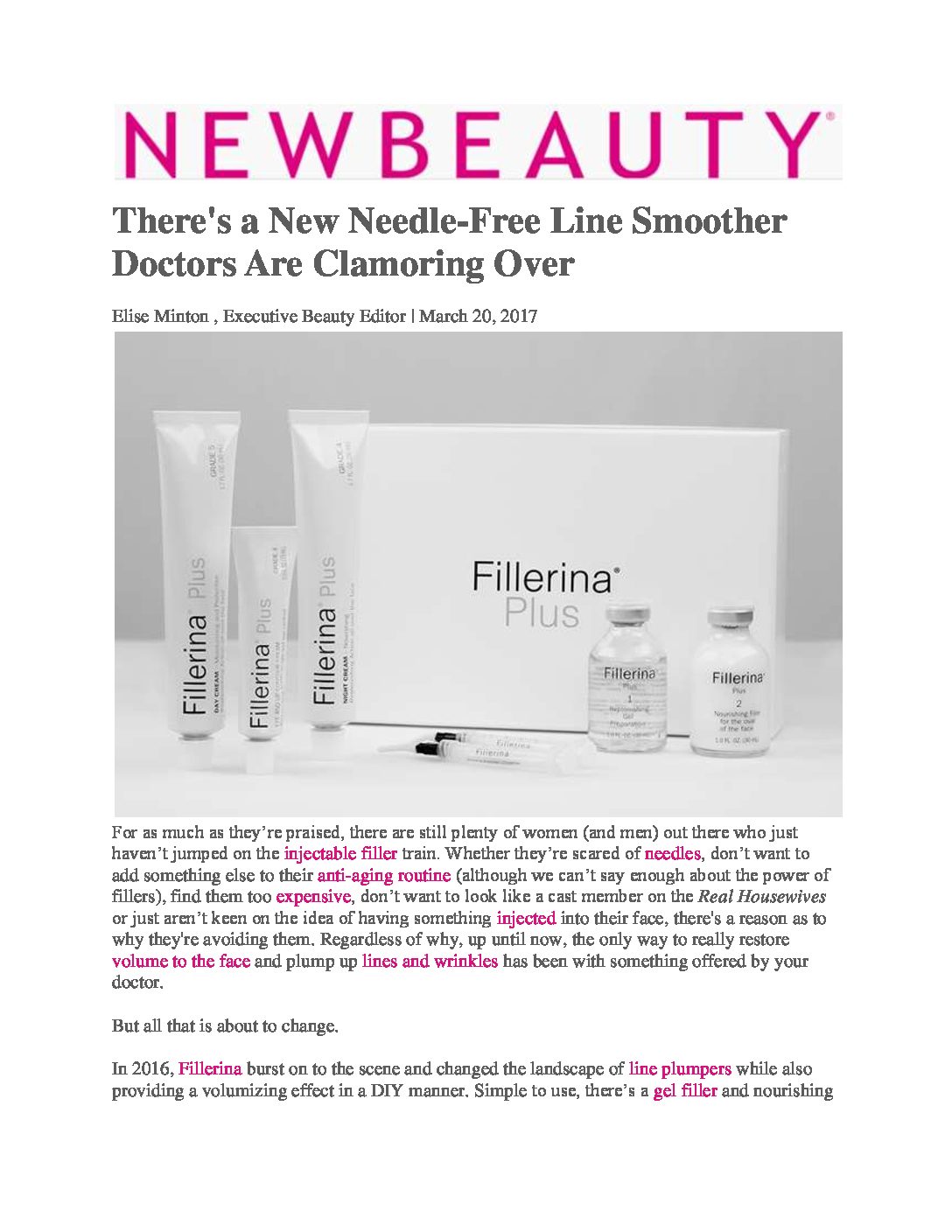 NewBeauty Launches Fillerina PLUS